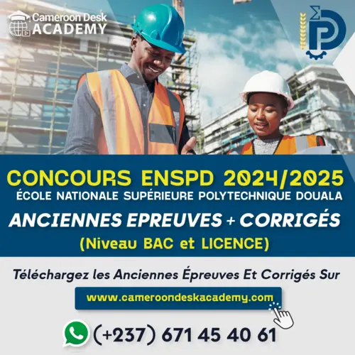 anciennes épreuves concours polytechnique douala.