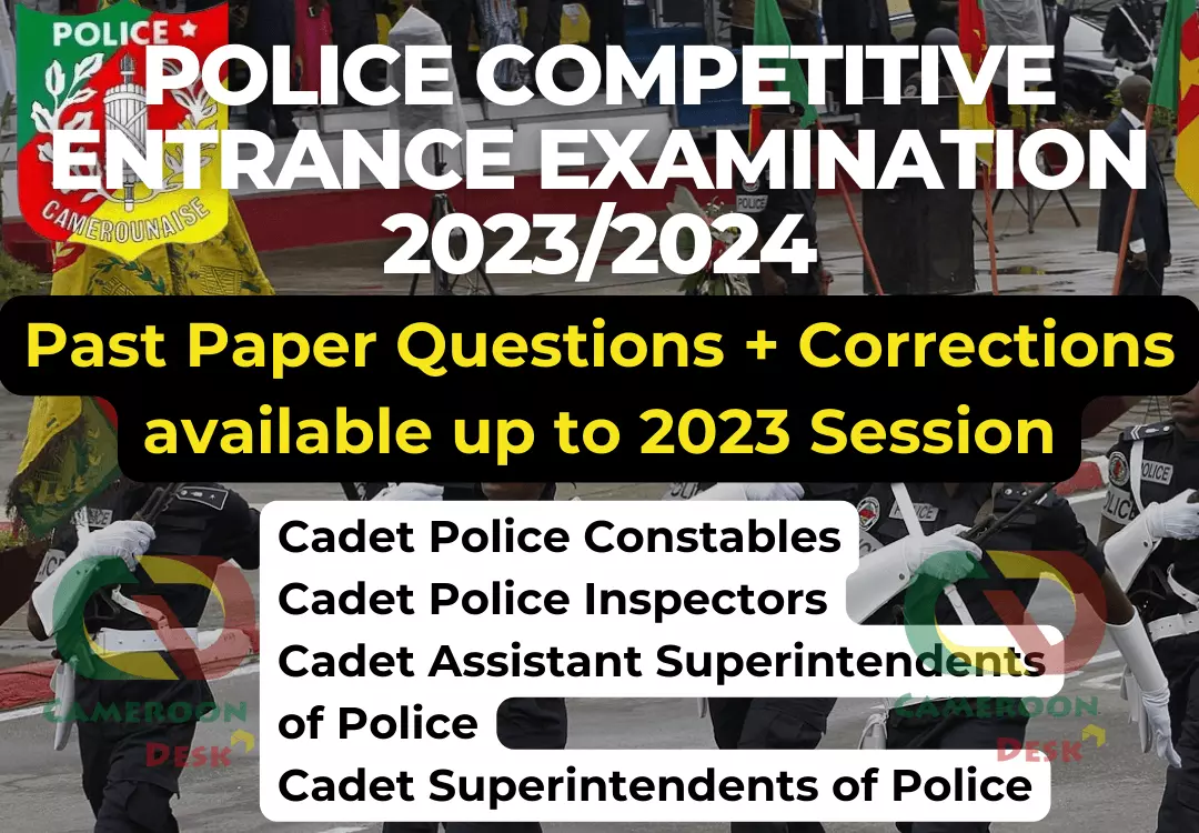 Past paper questions and correction cameroon police competitive examination