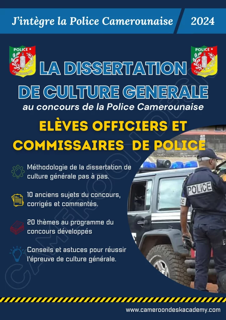 Bord de culture générale concours police camerounaise.