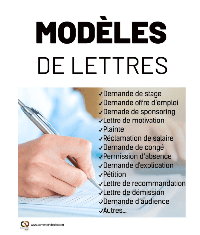 modèles de lettres et correspondances.