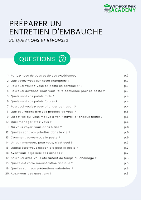 entretien d embauche questions réponses