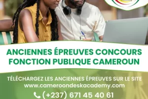 anciennes épreuves concours fonction publique Cameroun