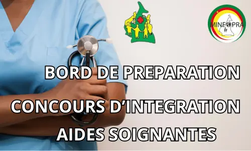 Bord de préparation concours d'intégration aide soignante