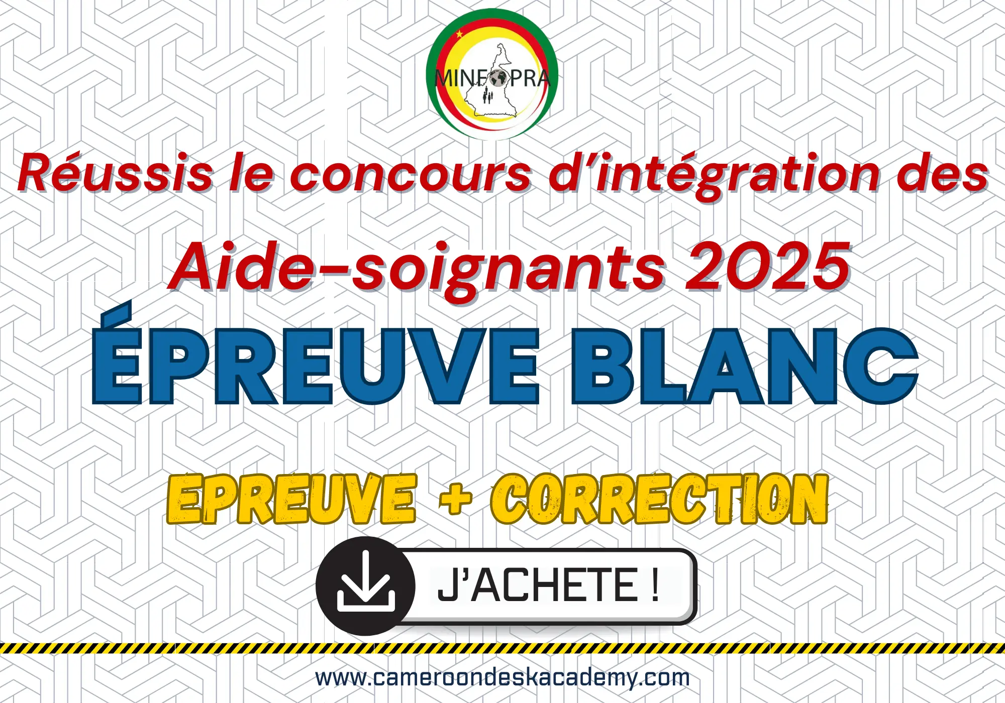 Epreuves blanches concours d'intégration aide-soignants 2025