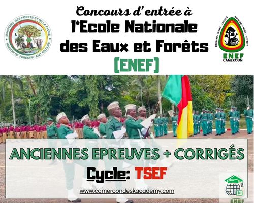 Anciens sujets concours ENEF de Mbalmayo