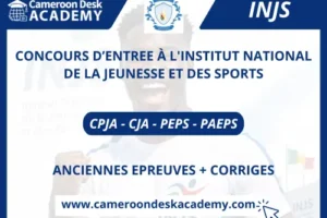 INJS G Anciennes épreuves et corrigés concours d'intégration INJS Cameroun