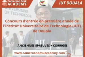 IUT DOUALA épreuves et corrigés concours IUT Douala Cameroun