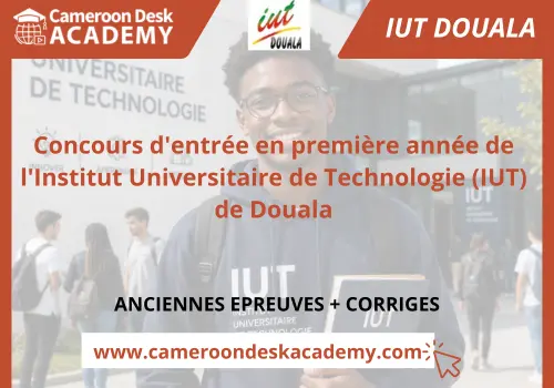 épreuves et corrigés concours IUT Douala Cameroun