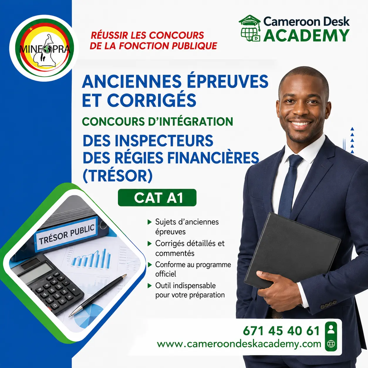 Concours d’intégration des Inspecteurs des Régies Financières (Trésor)