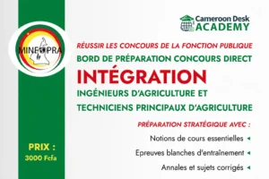 Bord de Prépa Concours d’intégration Ingénieurs d’Agriculture et Techniciens Principaux d’Agriculture Bord de Prépa Concours d’intégration Ingénieurs d’Agriculture et Techniciens Principaux d’Agriculture